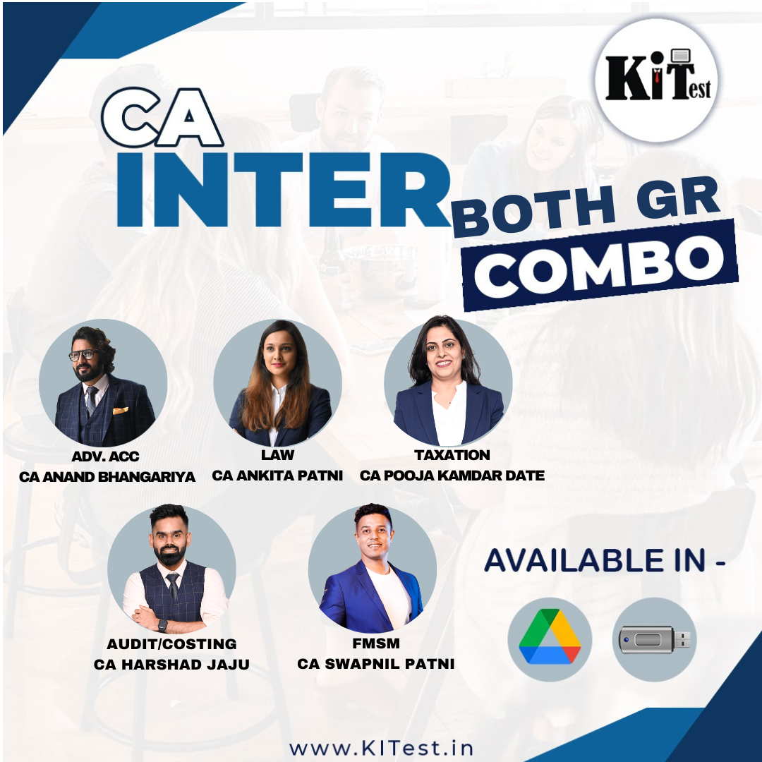 CA Inter Both Group Combo New Syllabus Batch By CA Anand Bhangariya, CA Ankita Patni, CA Pooja Kamdar Date, CA Harshad Jaju, CA Swapnil Patni (SPC Combo)